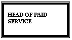 Text Box: HEAD OF PAID SERVICE
