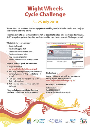 Click here to download details of the Wight Wheels Cycle Challenge 2010