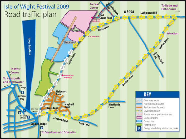 Isle of Wight Festival Road Traffic Plan 2009