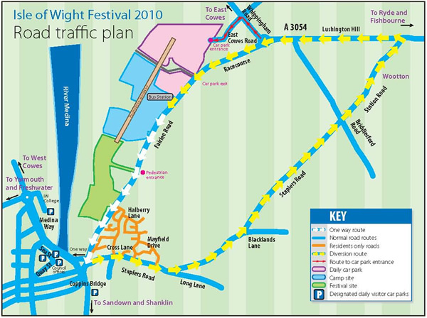 Isle of Wight Festival Road Traffic Plan 2010