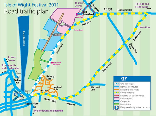 Isle of Wight Festival Road Traffic Plan 2011