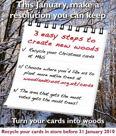 Turn your cards into woods with the Woodland Trust